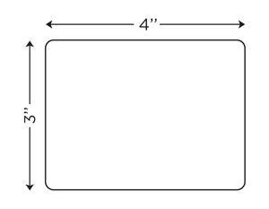 4″ x 3″ Direct Thermal Labels – 500 Per Roll – 1″ Core