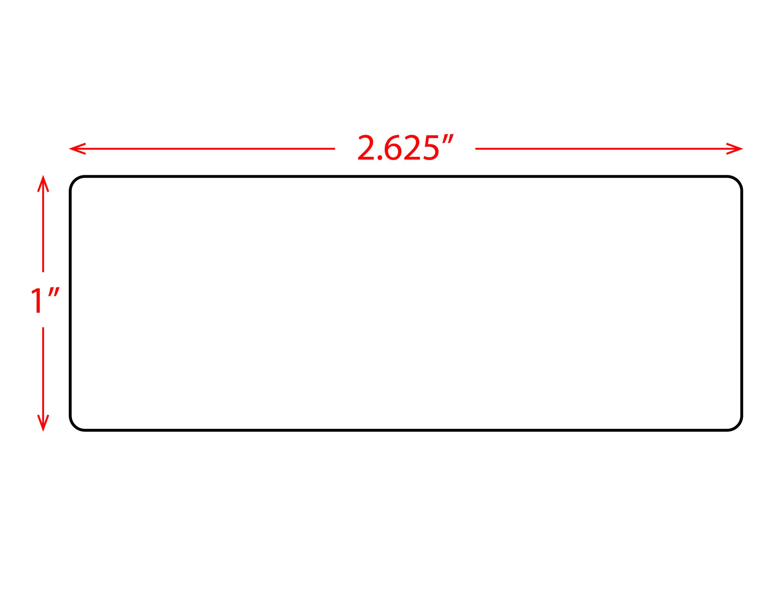 2.625″ x 1″ Direct Thermal Labels – 5500 Per Roll – 3″ Core