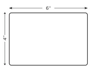 4″ x 6″ Direct Thermal Labels – 1000 Per Roll – 3″ Core