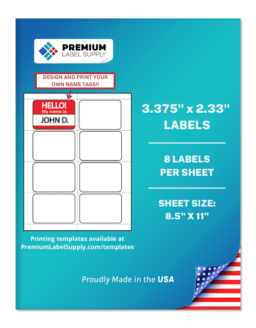 3.375″ x 2.33″ Printable Name Tags