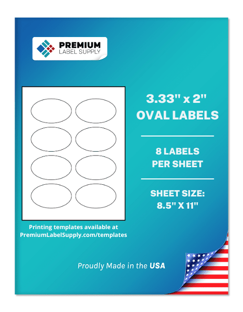 3.33″ x 2″ Oval Labels